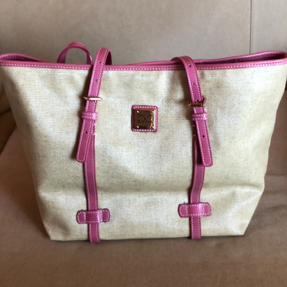 Dooney & Bourke beige and pink purse